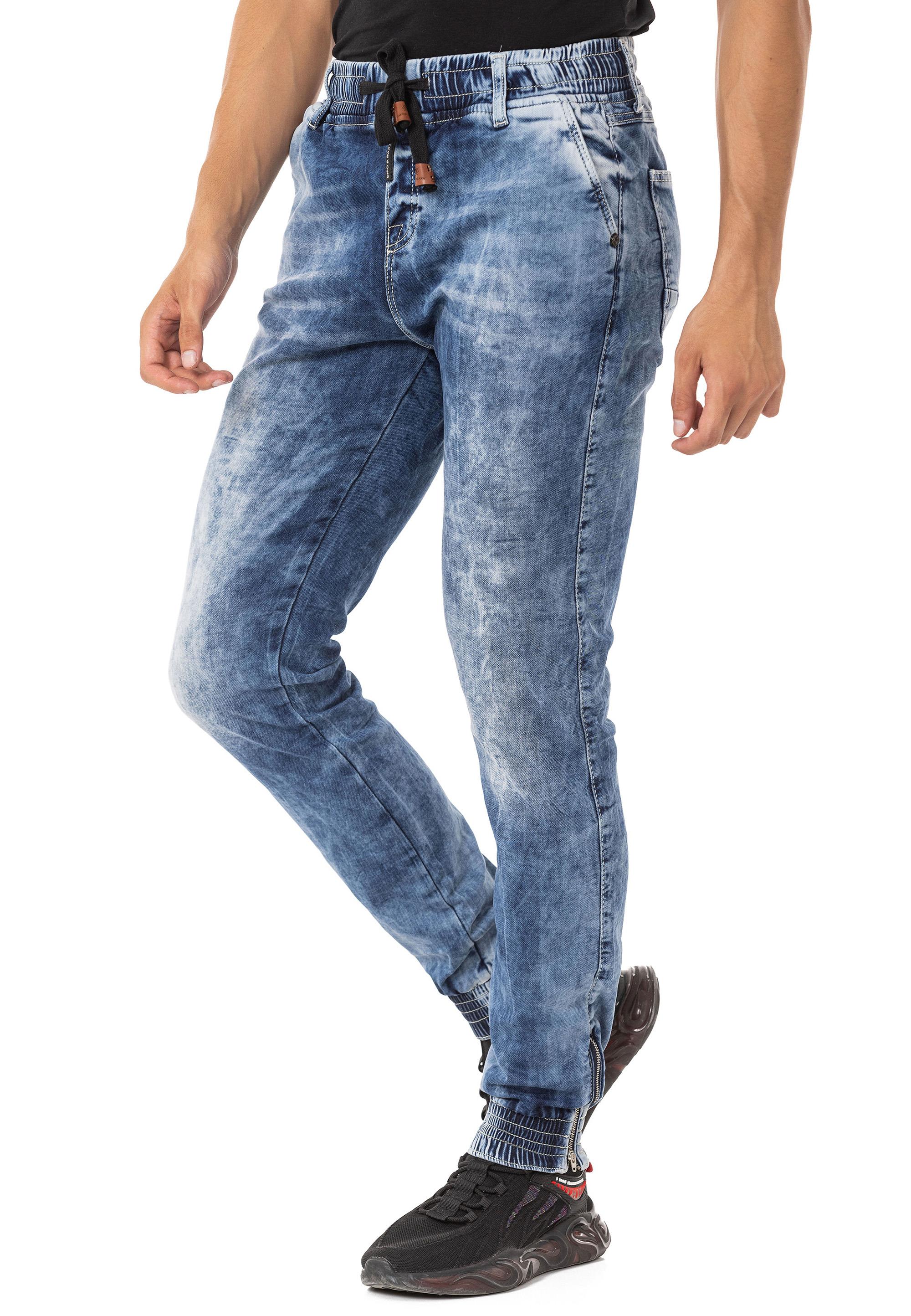 CD807 Elastic Cuff Basic Men's Jeans