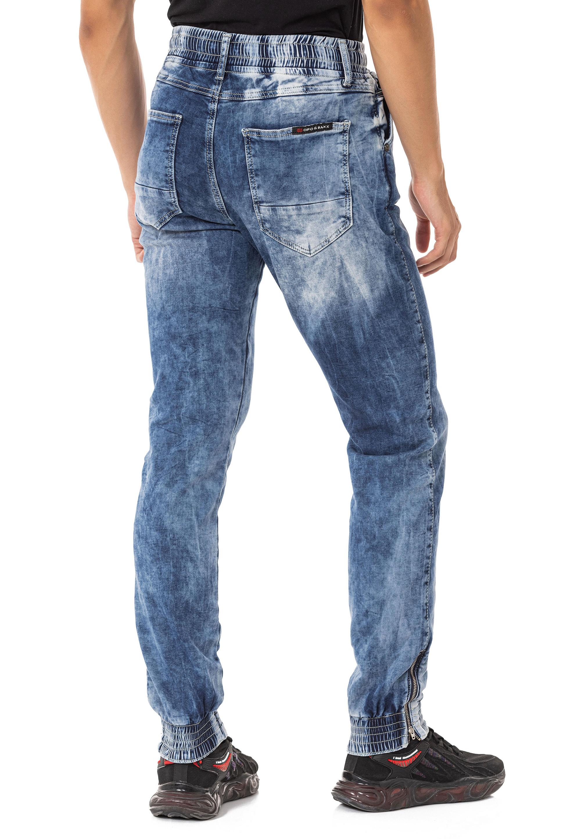 CD807 Elastic Cuff Basic Men's Jeans