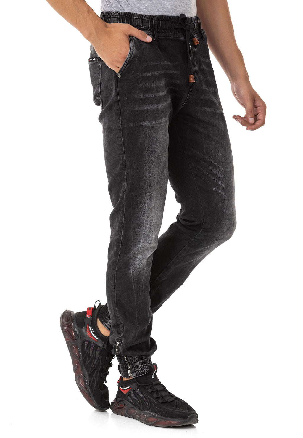 CD807 Elastic Cuff Basic Men's Jeans