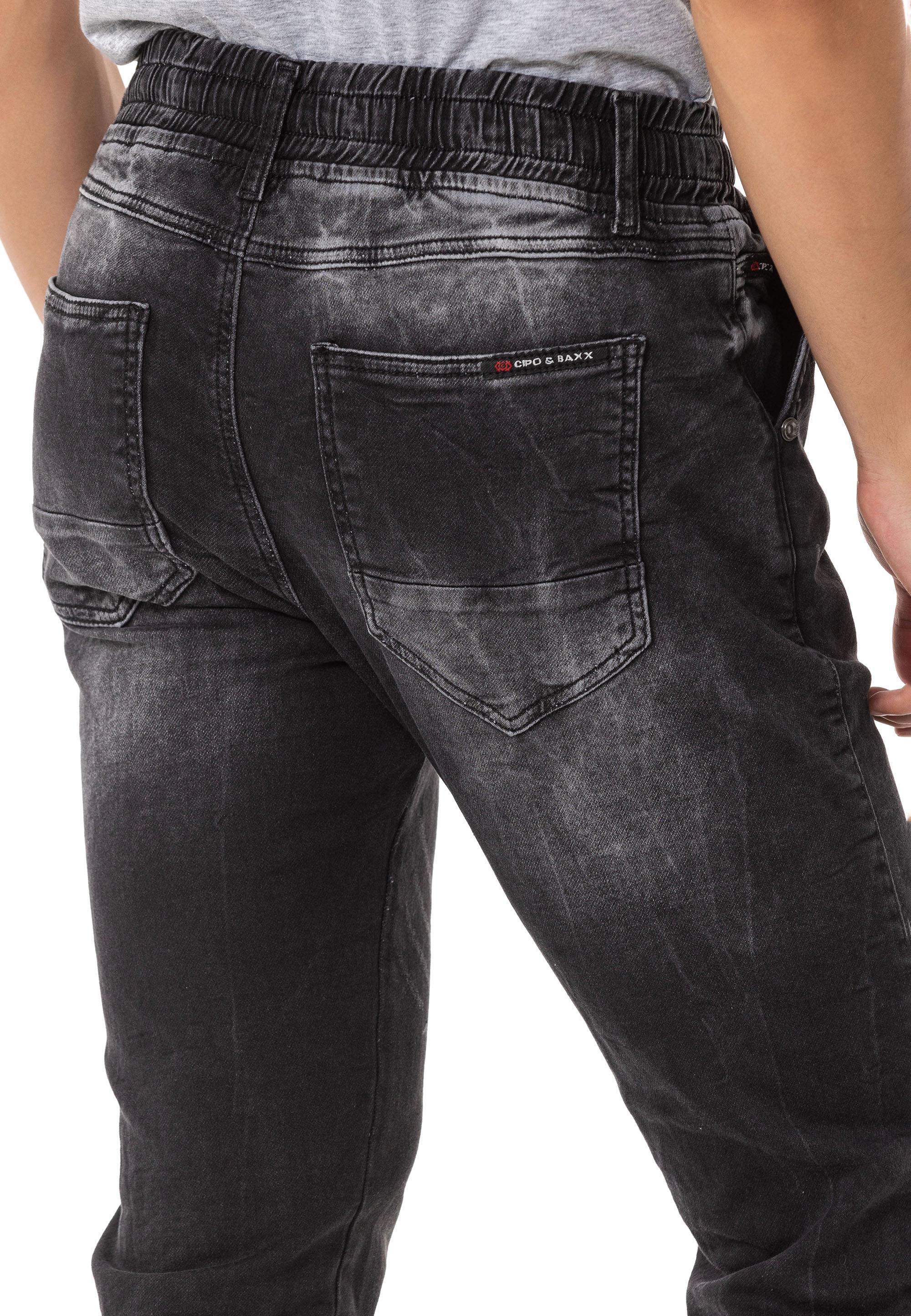 CD807 Elastic Cuff Basic Men's Jeans