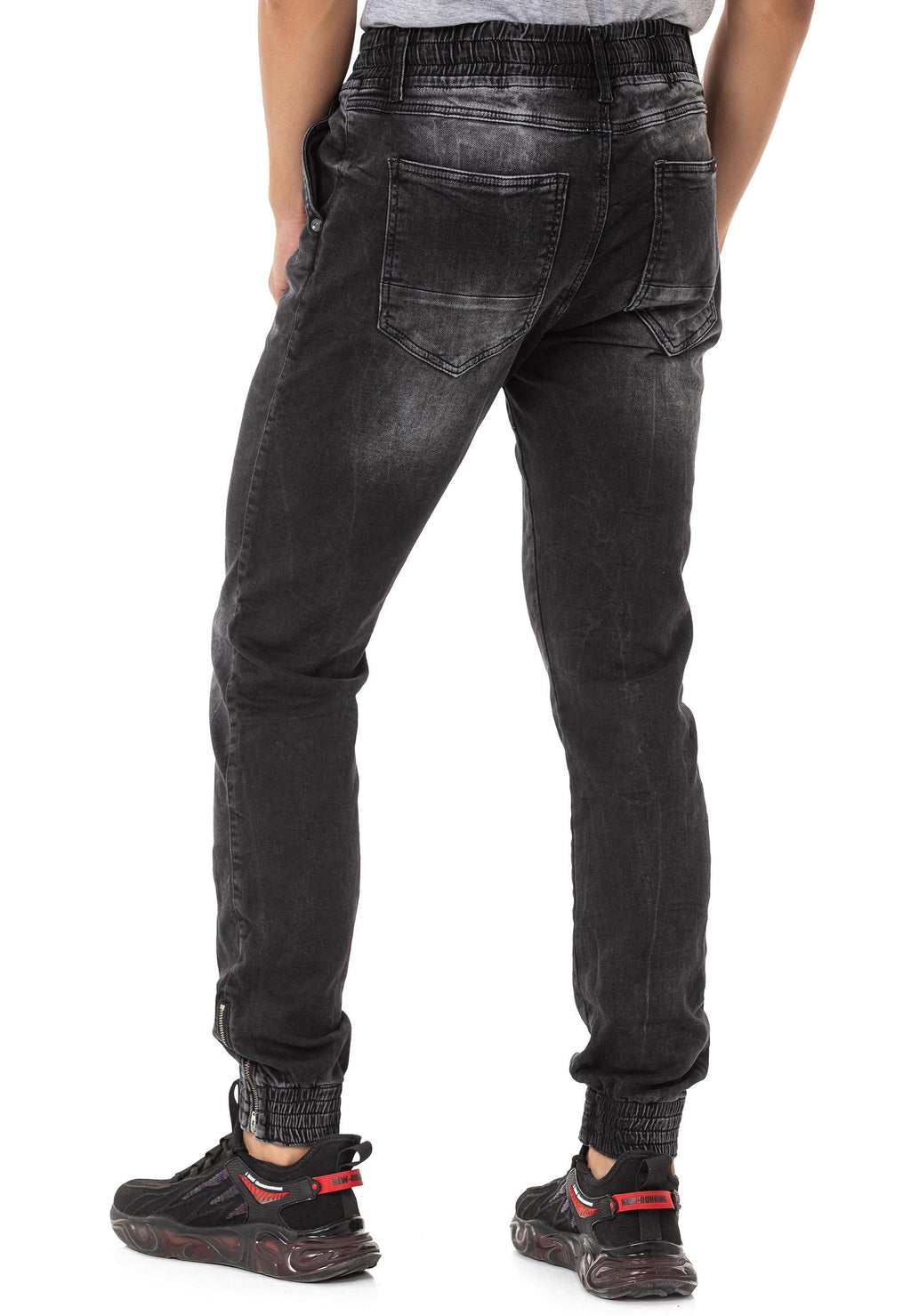 CD807 Elastic Cuff Basic Men's Jeans