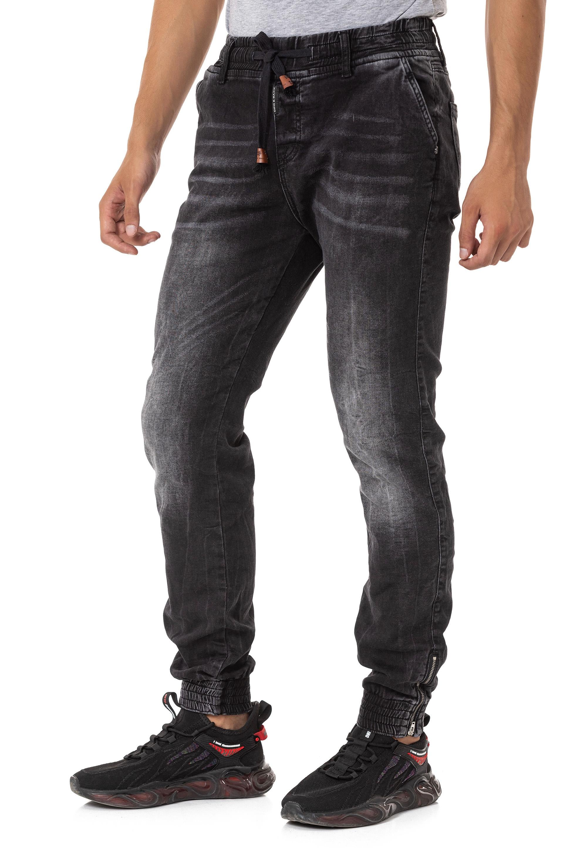 CD807 Elastic Cuff Basic Men's Jeans