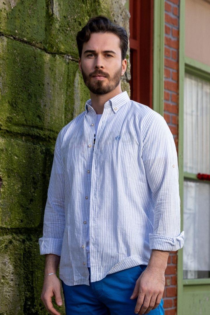 CH194 Striped Linen Shirt