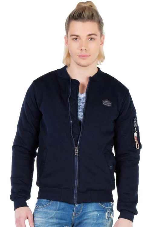 CJ151 Varsity Collar Zip Cropped Men's Jacket