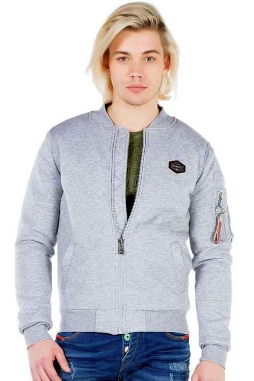 CJ151 Varsity Collar Zip Cropped Men's Jacket