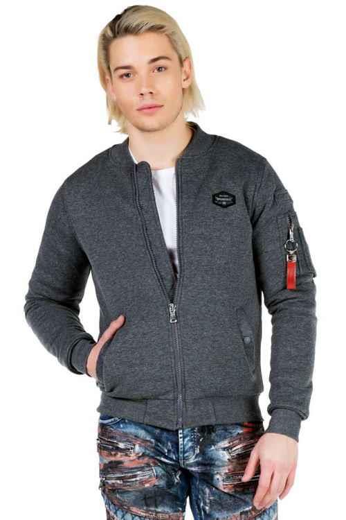 CJ151 Varsity Collar Zip Cropped Men's Jacket