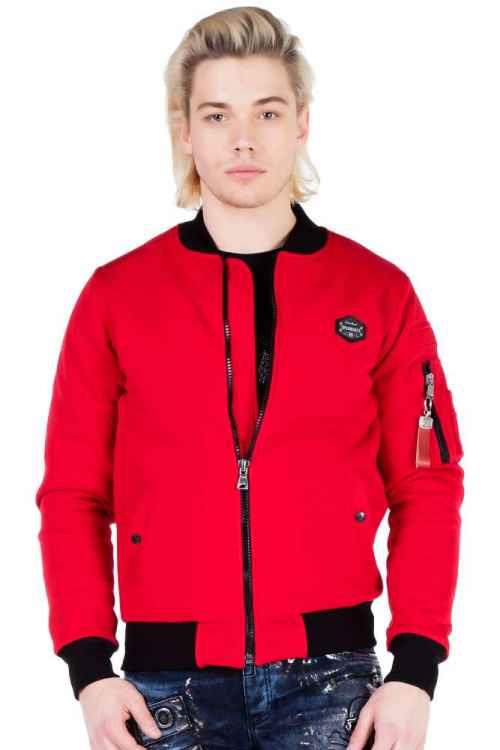 CJ151 Varsity Collar Zip Cropped Men's Jacket