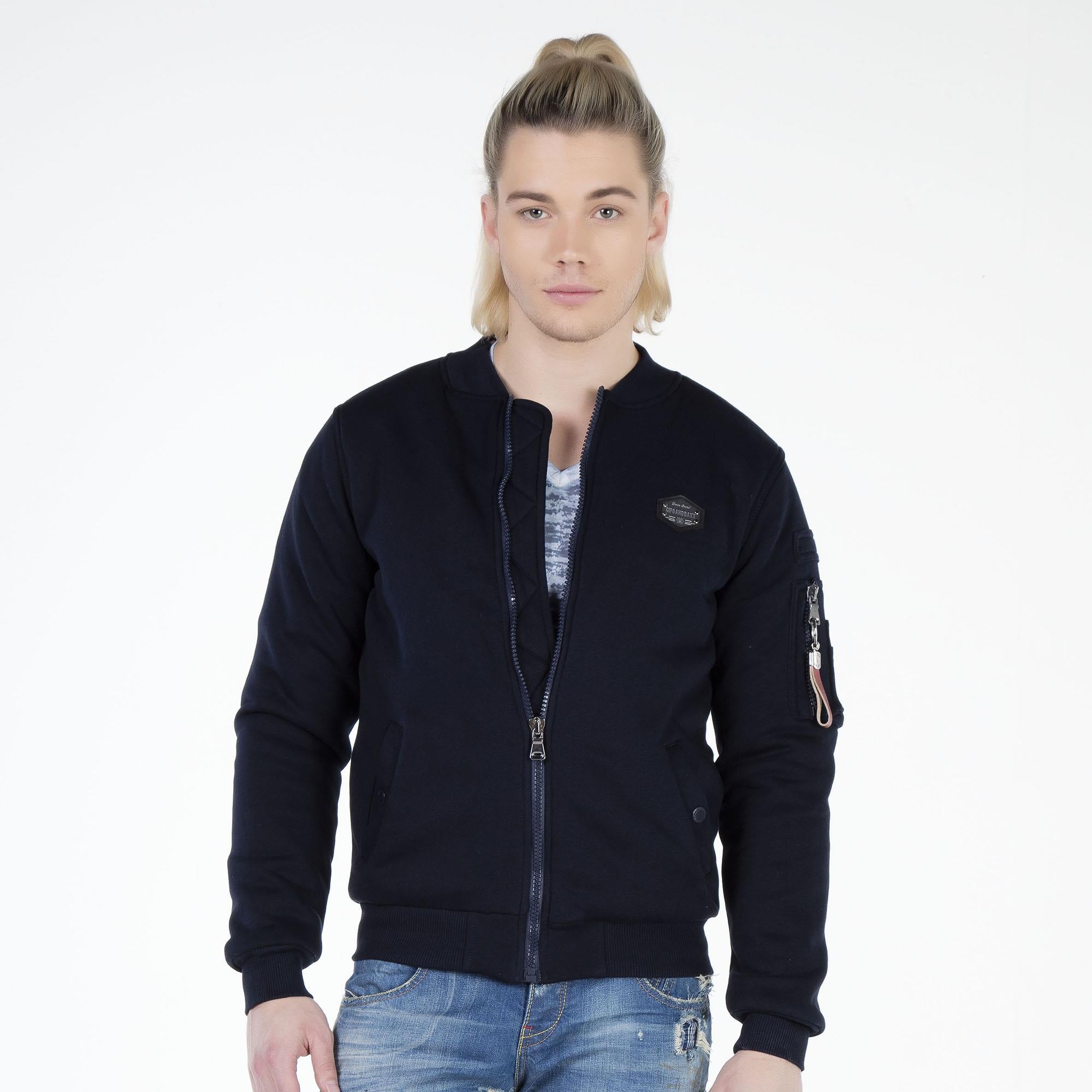 CJ151 Varsity Collar Zip Cropped Men's Jacket