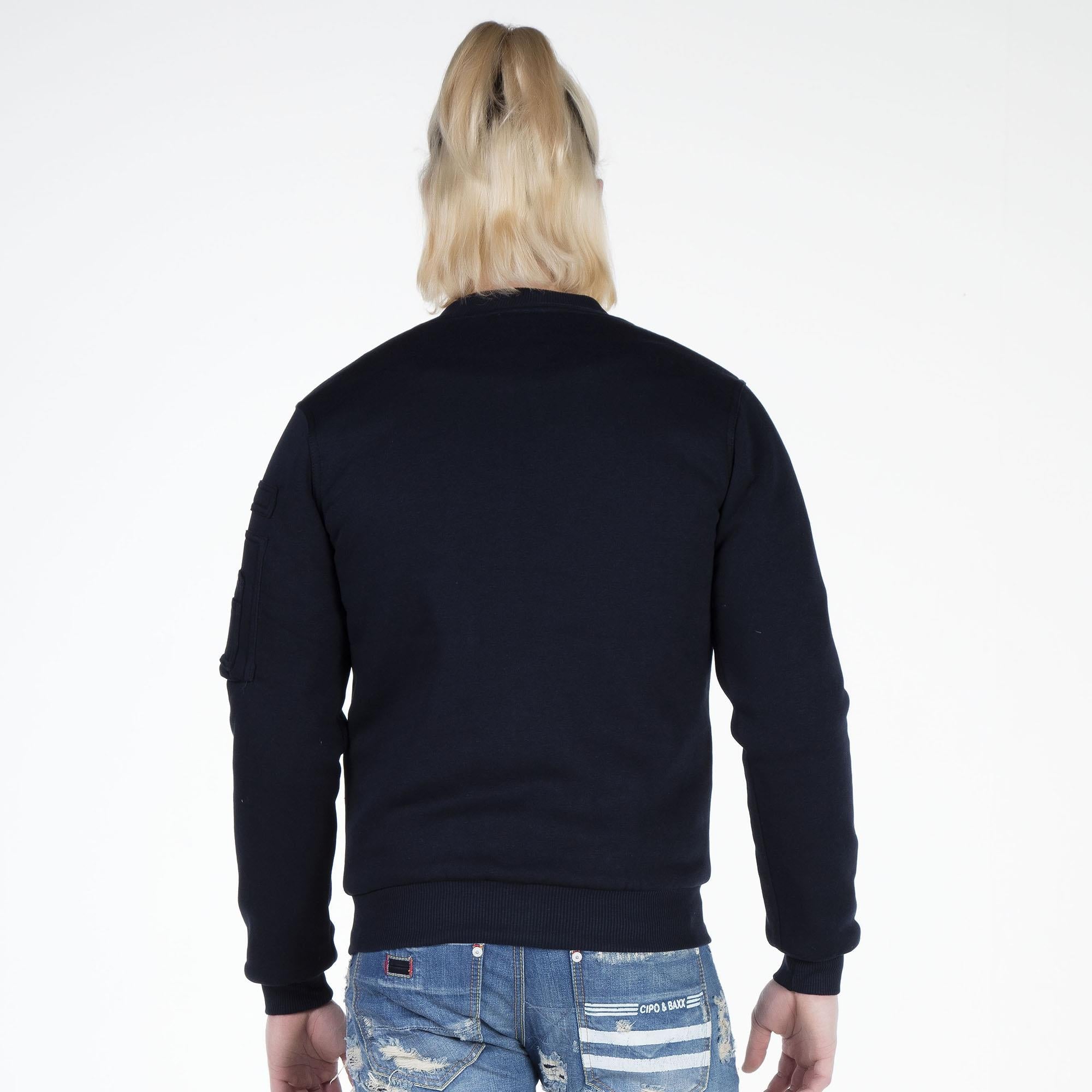 CJ151 Varsity Collar Zip Cropped Men's Jacket