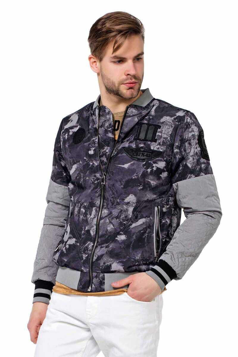 CJ210 Patterned Zip Lightweight Summer Men's Jacket