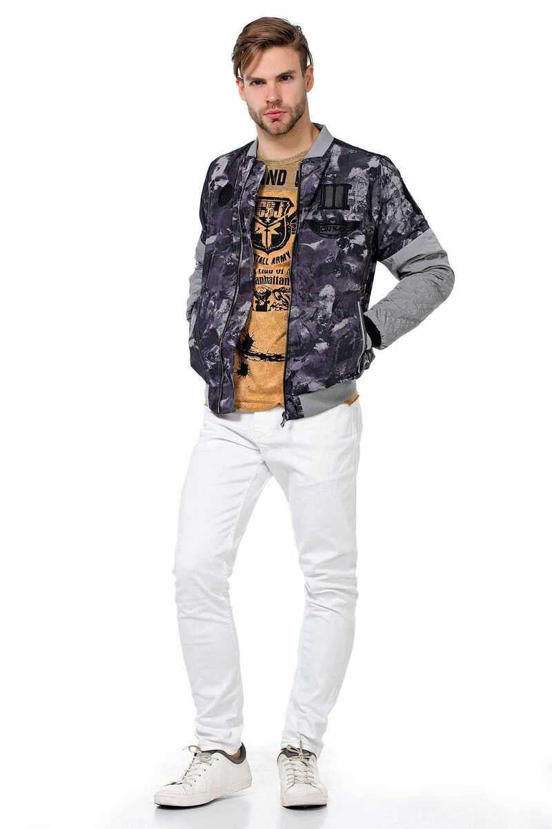 CJ210 Patterned Zip Lightweight Summer Men's Jacket