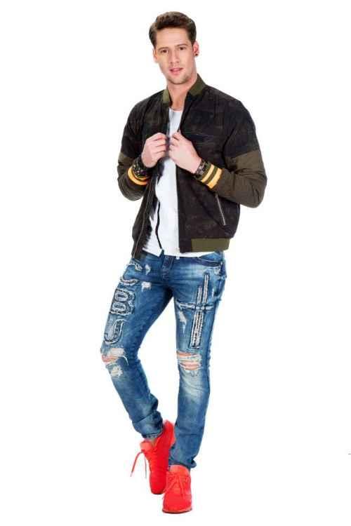 CJ210 Patterned Zip Lightweight Summer Men's Jacket