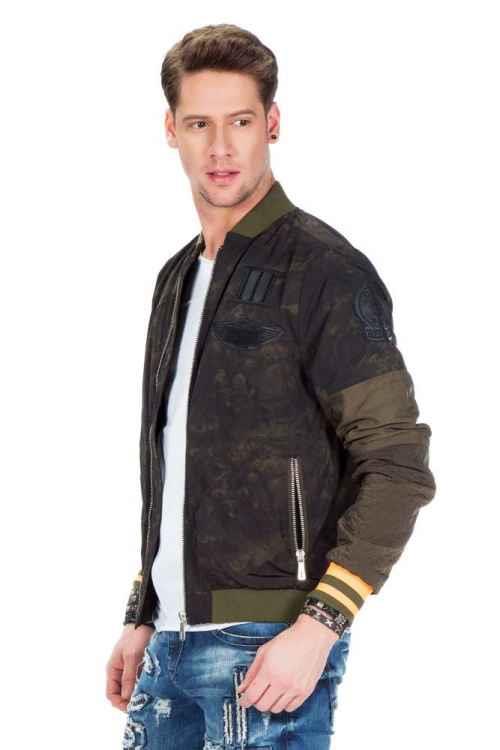 CJ210 Patterned Zip Lightweight Summer Men's Jacket