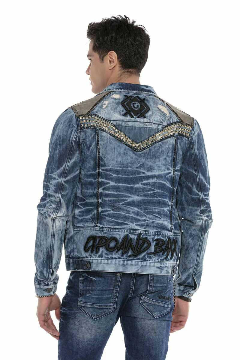 CJ264 Vintage Washed Crest Denim Jacket