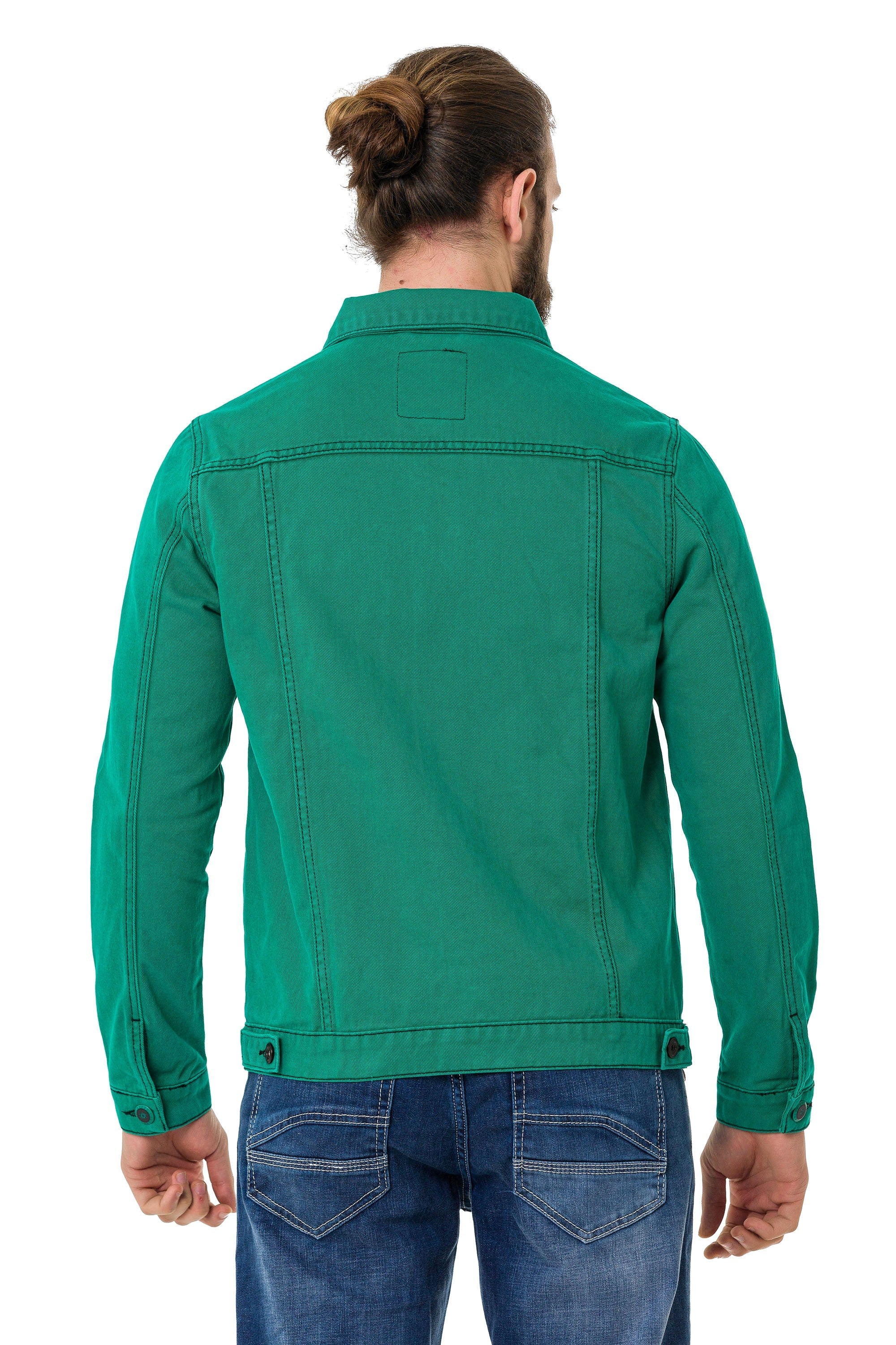 CJ289 Matte Pastel-Tone Men's Denim Jacket