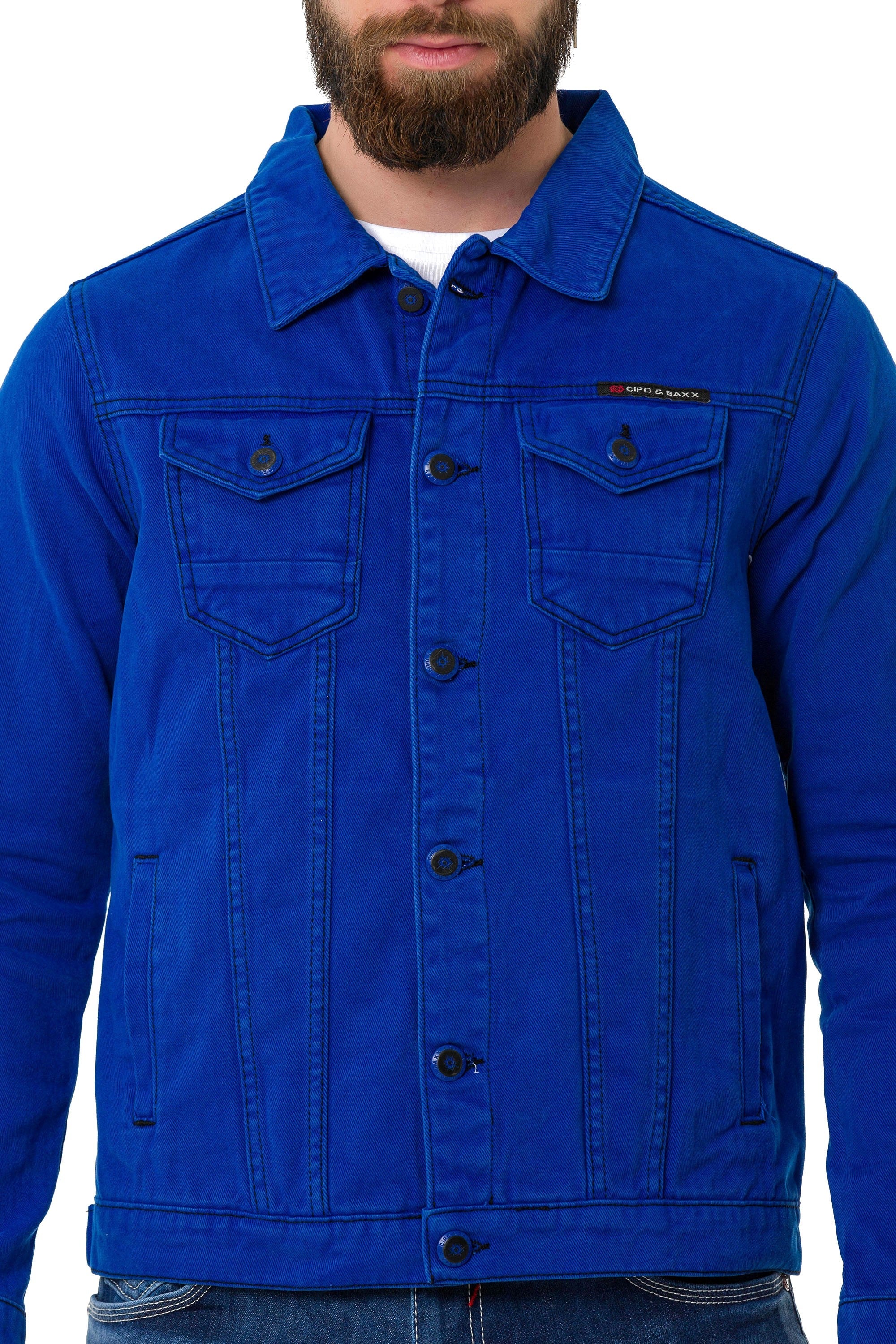 CJ289 Matte Pastel-Tone Men's Denim Jacket