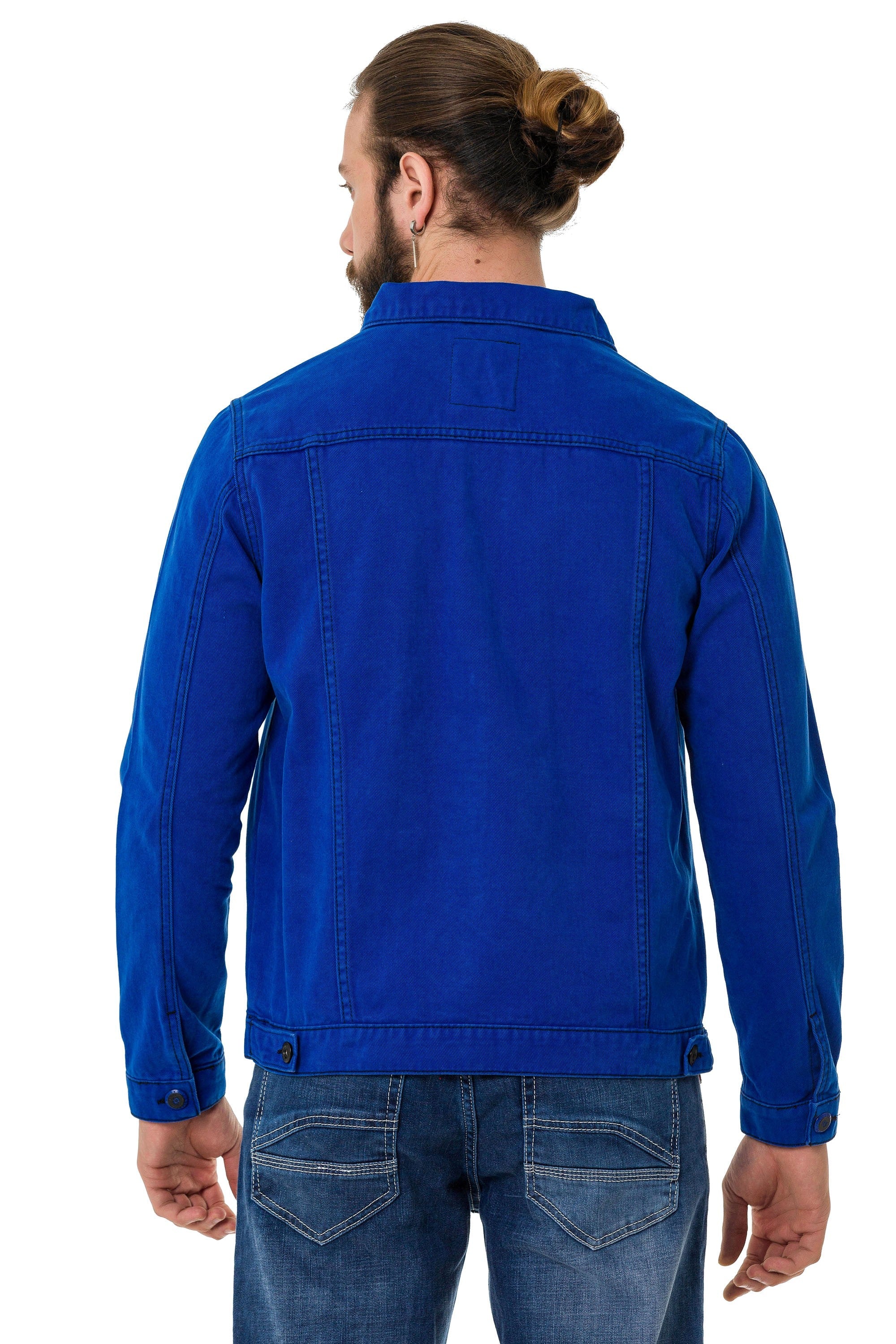 CJ289 Matte Pastel-Tone Men's Denim Jacket