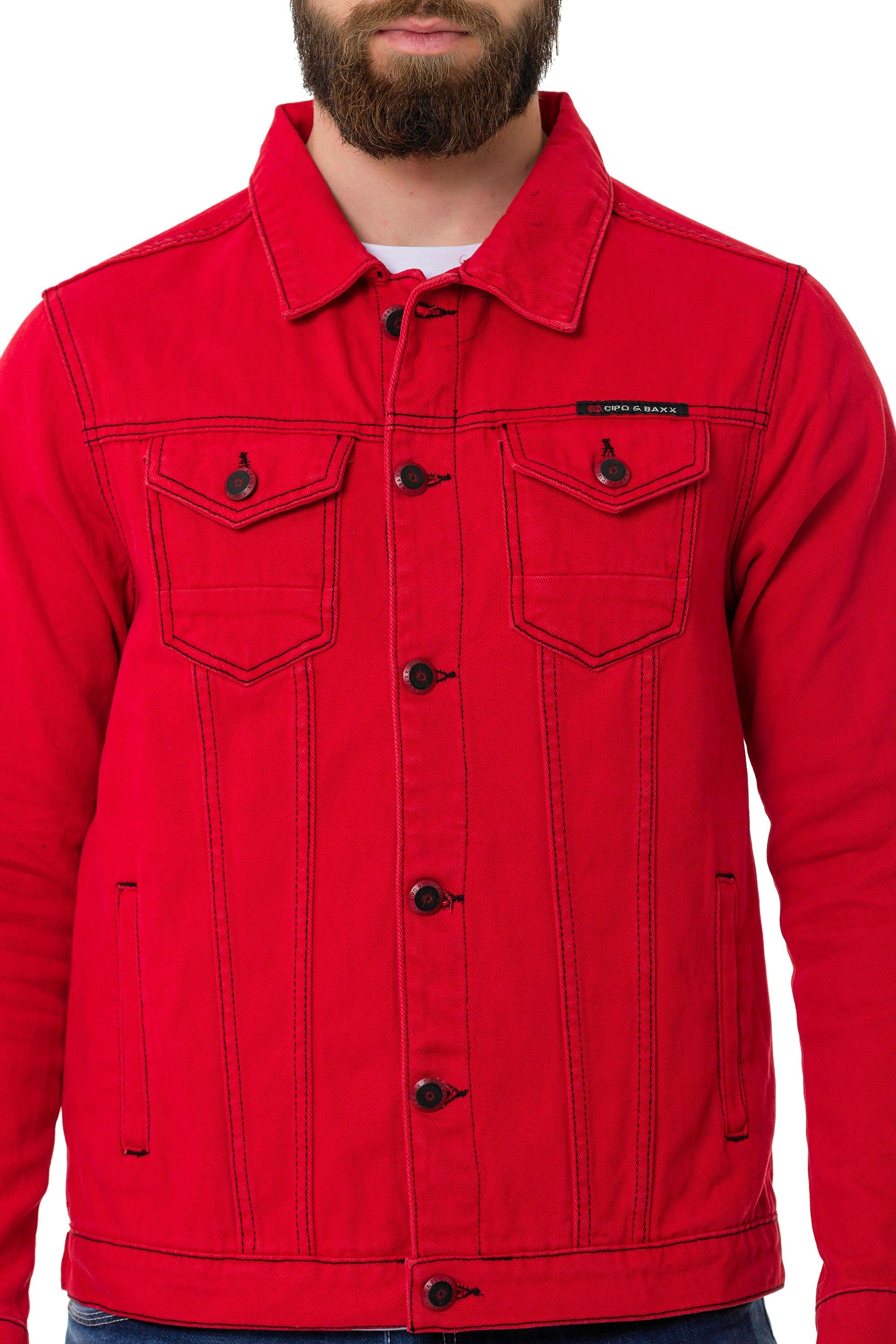 CJ289 Matte Pastel-Tone Men's Denim Jacket
