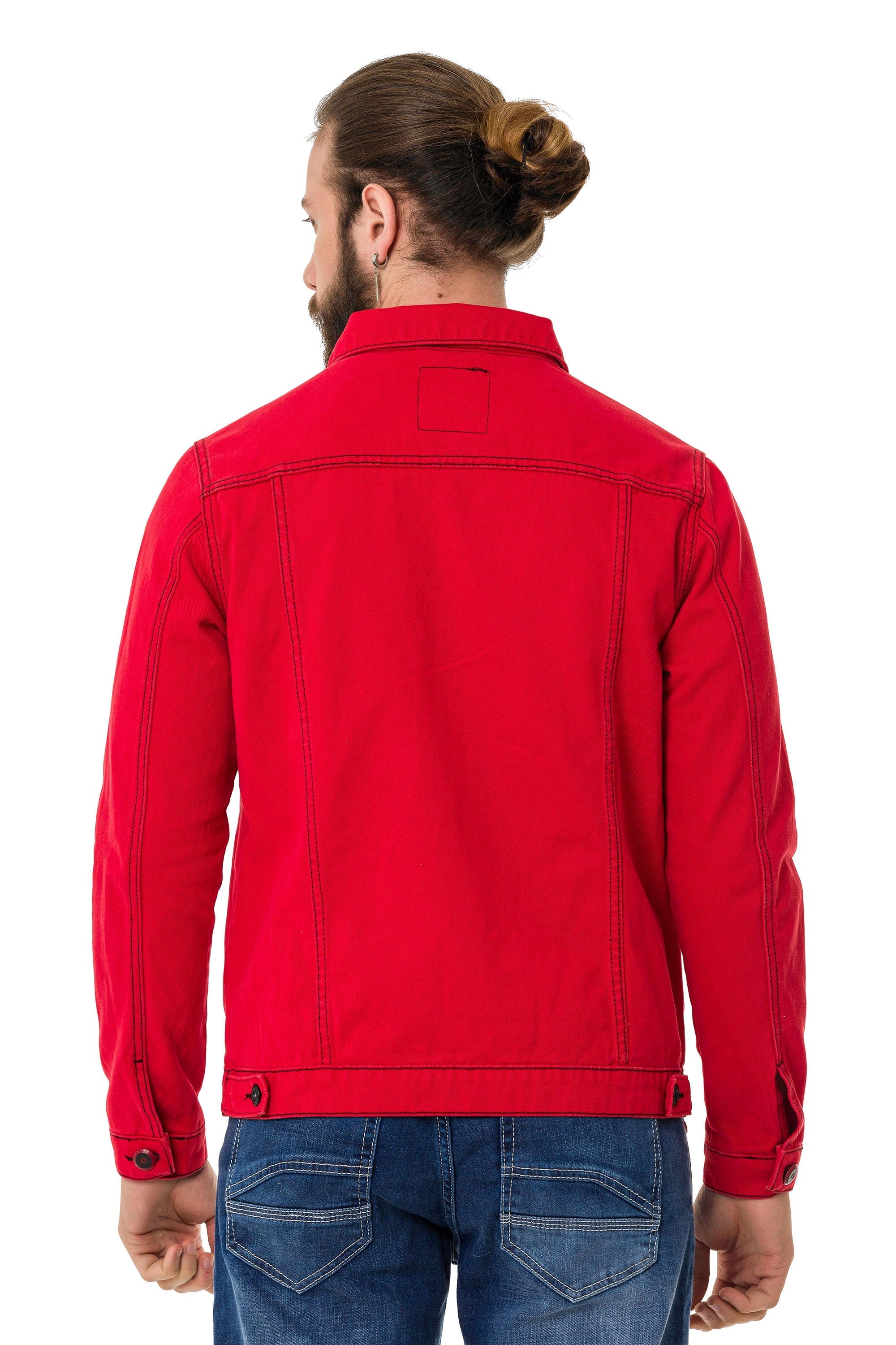 CJ289 Matte Pastel-Tone Men's Denim Jacket