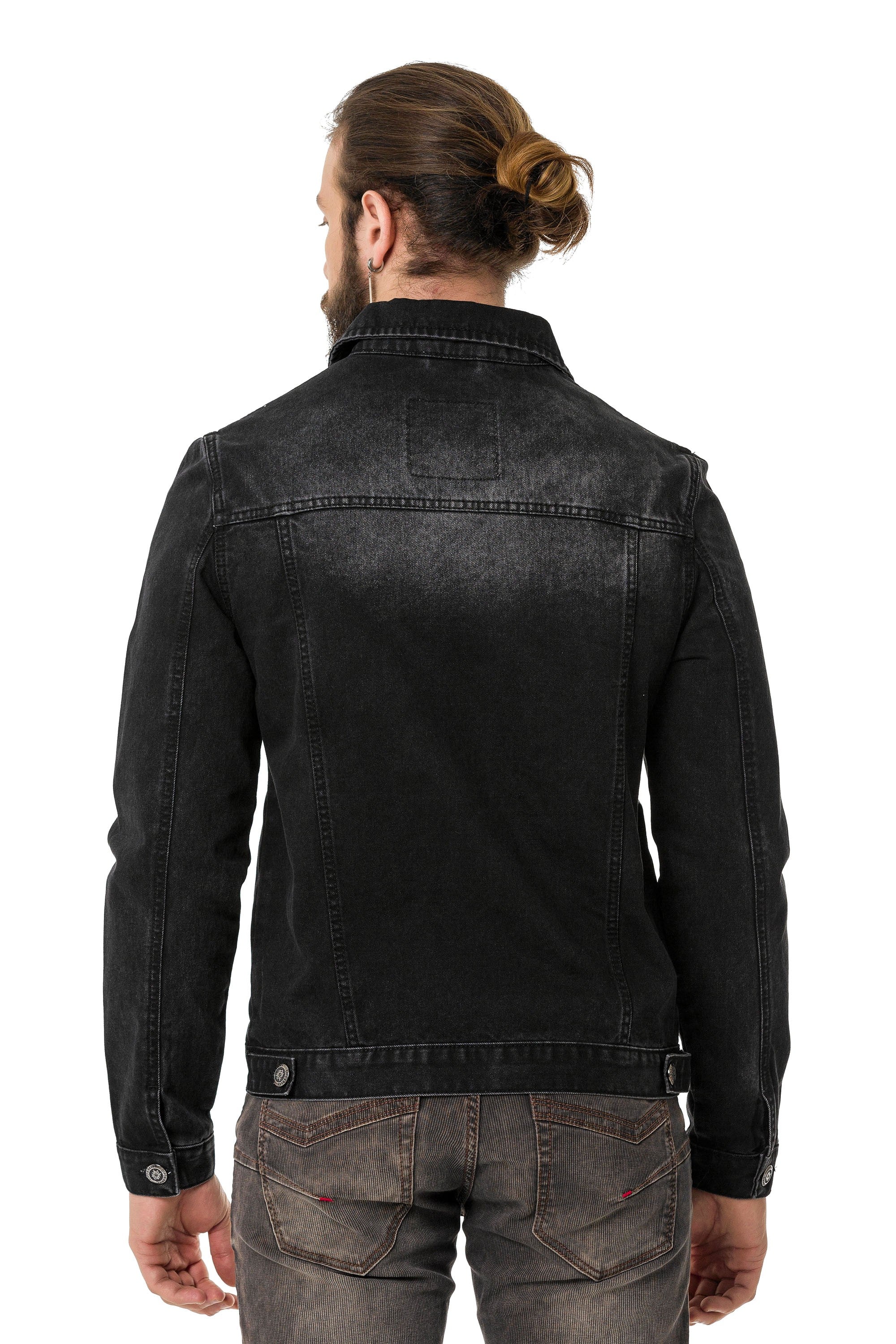 CJ289 Matte Pastel-Tone Men's Denim Jacket