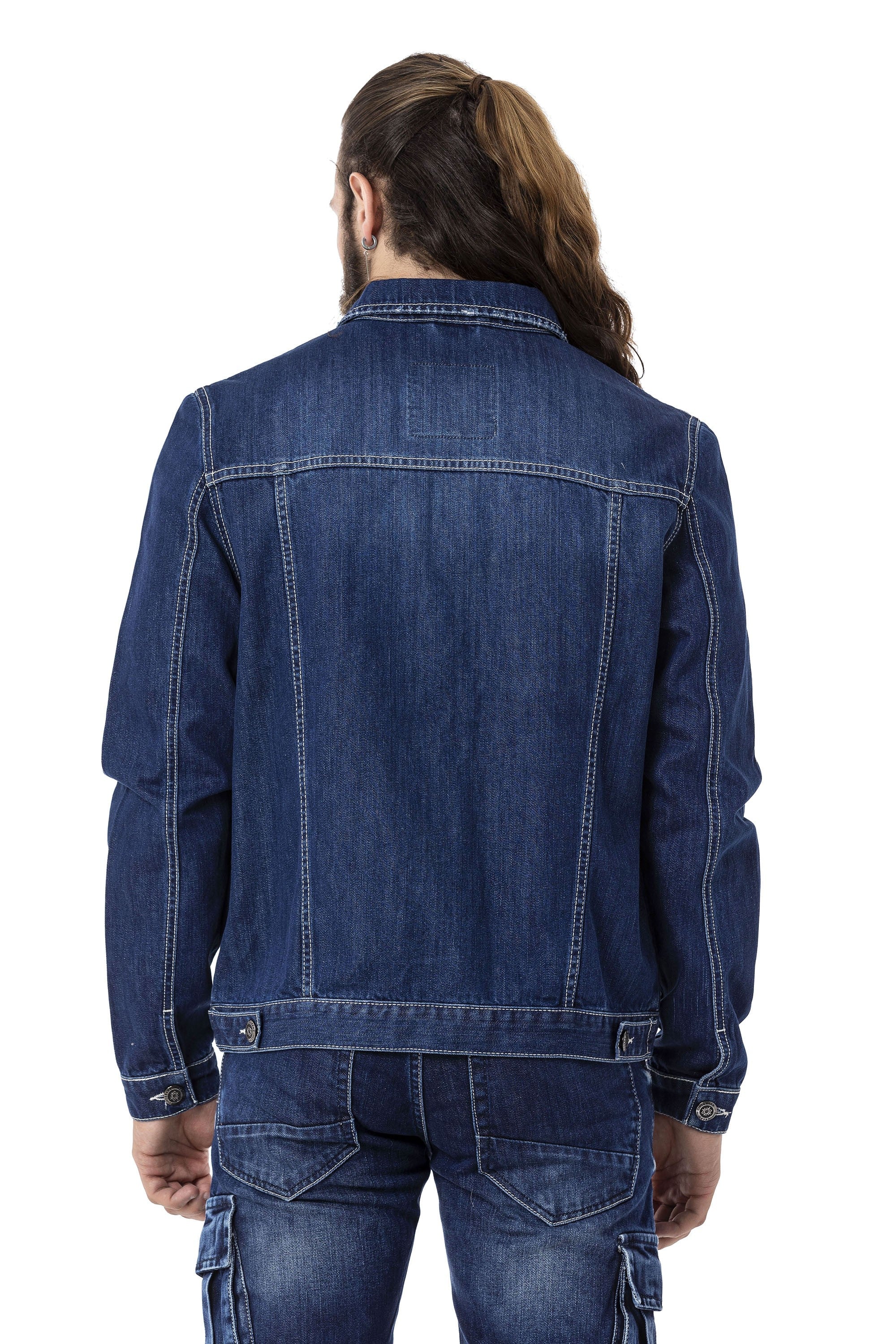 CJ289 Matte Pastel-Tone Men's Denim Jacket