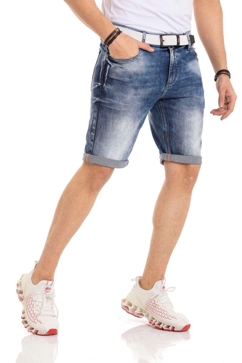 CK266 Regular Waist Slim Fit Men's Denim Shorts