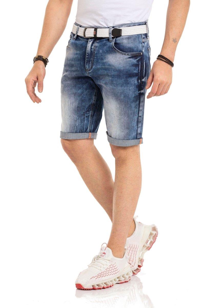 CK266 Regular Waist Slim Fit Men's Denim Shorts