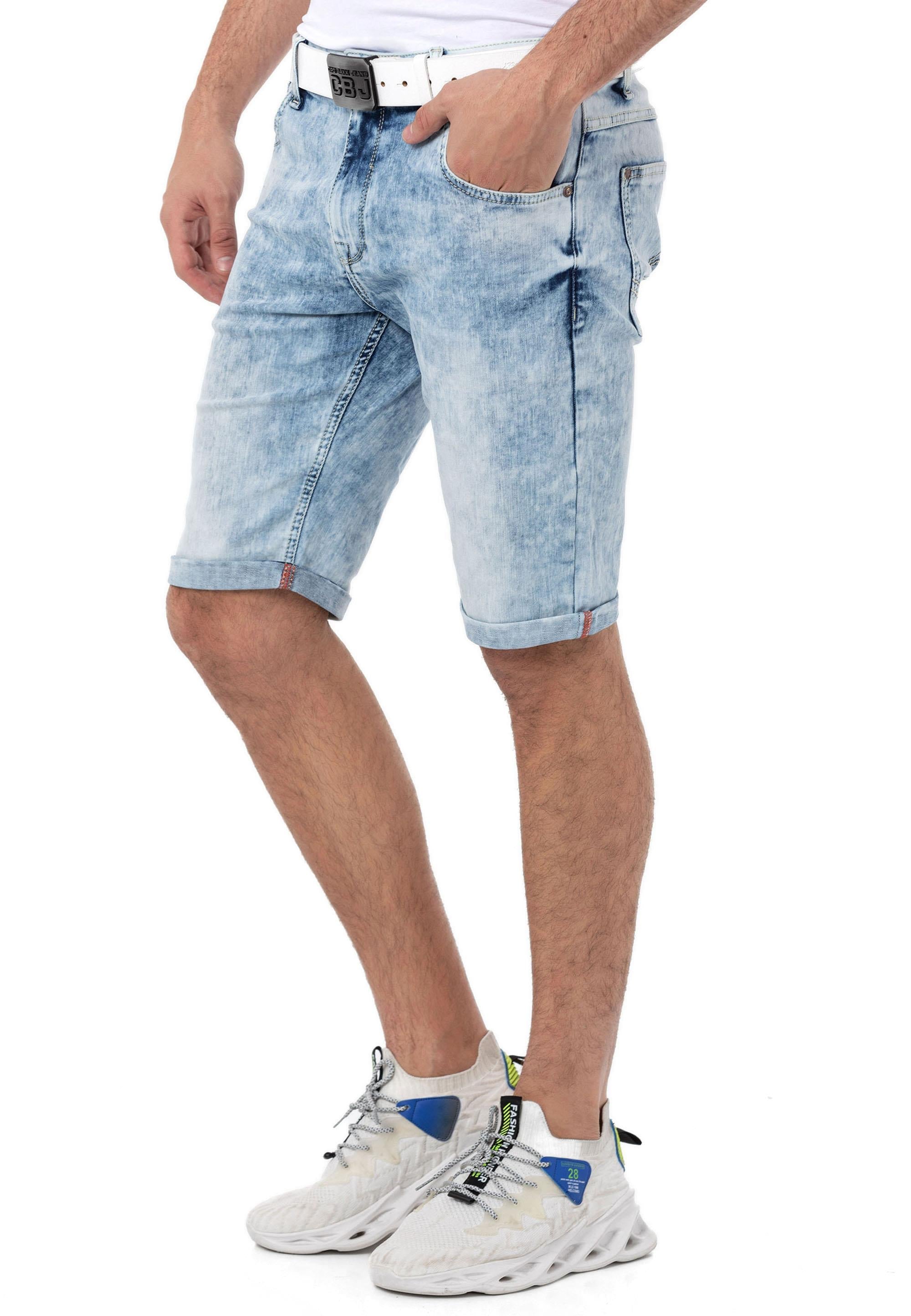 CK266 Regular Waist Slim Fit Men's Denim Shorts