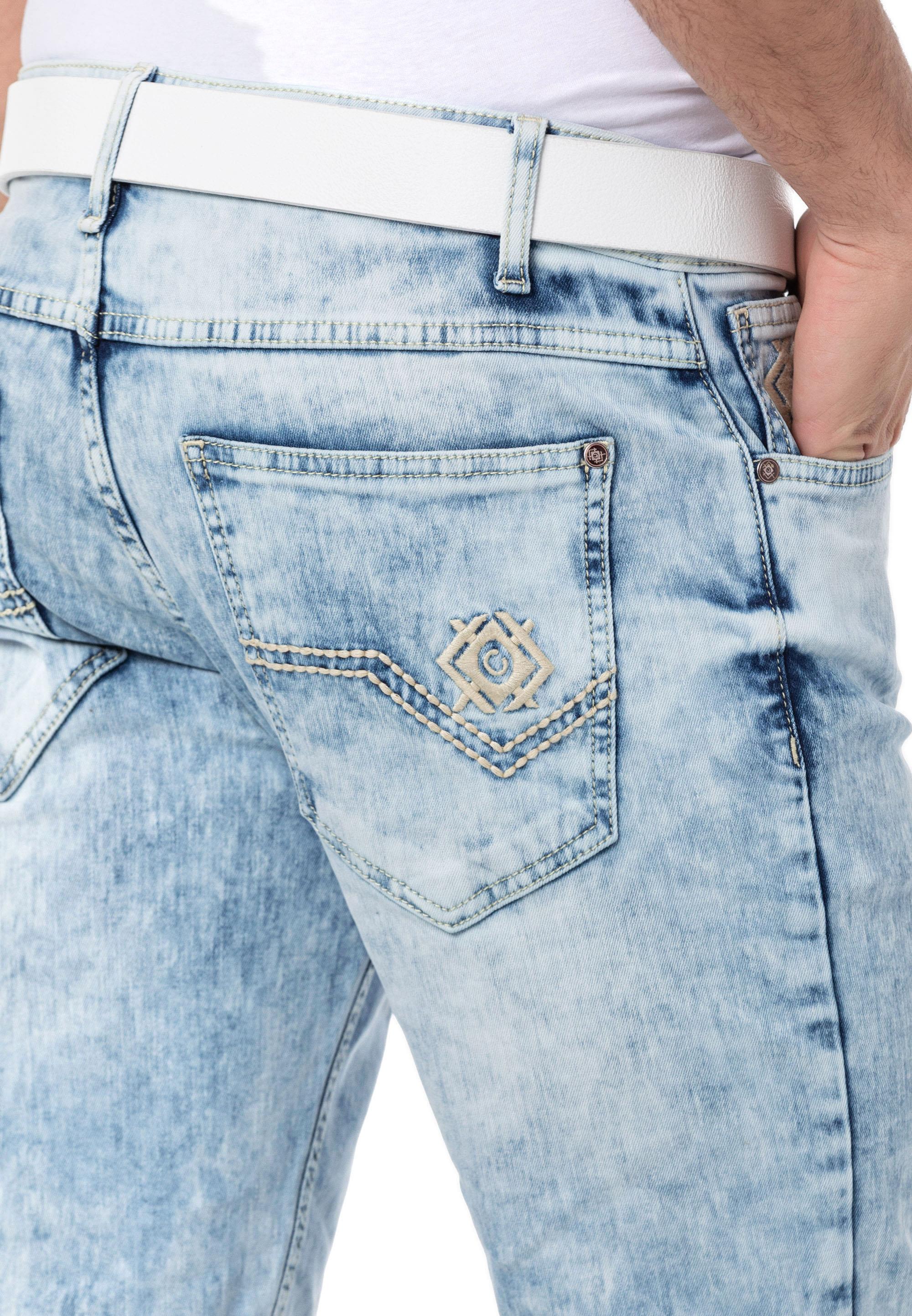 CK266 Regular Waist Slim Fit Men's Denim Shorts