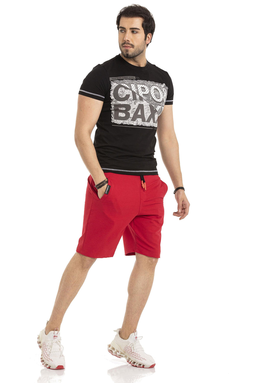 CK271 Basic Men's Shorts with Back Pocket Detail