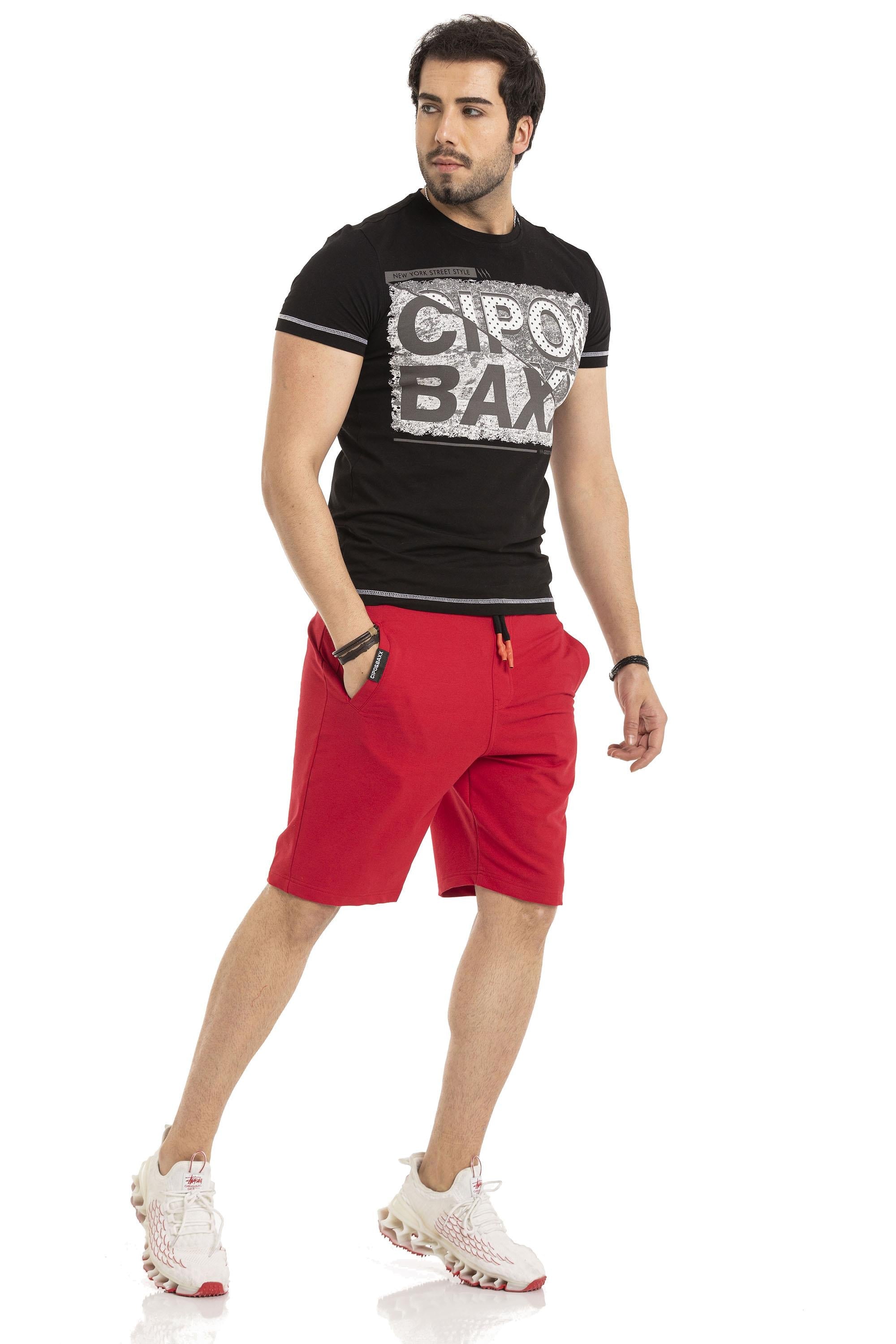 CK271 Basic Men's Shorts with Back Pocket Detail