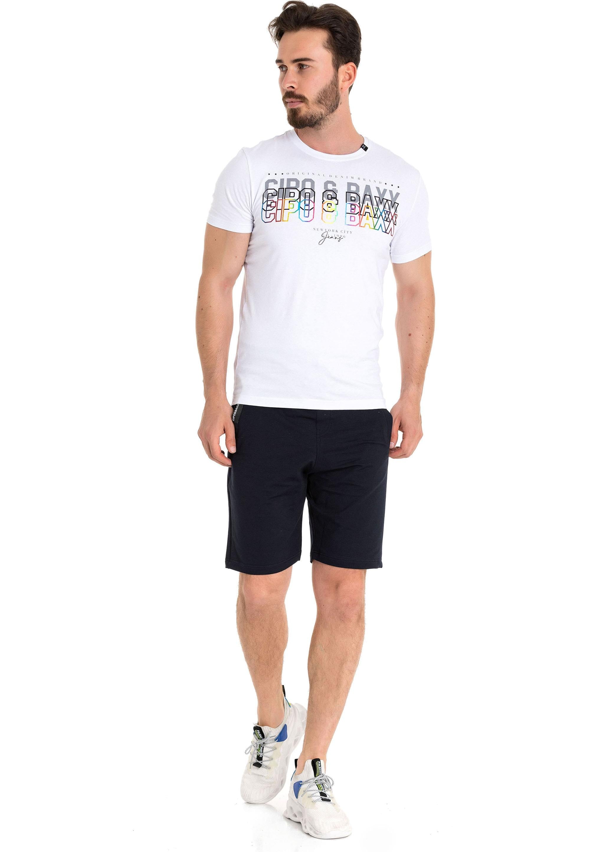 CK271 Basic Men's Shorts with Back Pocket Detail