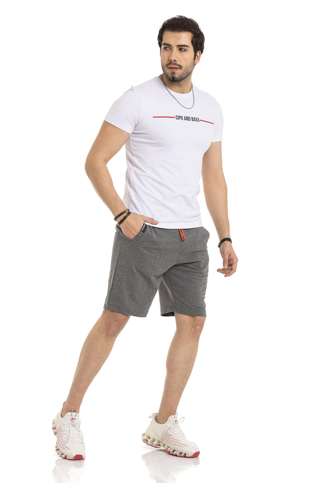 CK271 Basic Men's Shorts with Back Pocket Detail