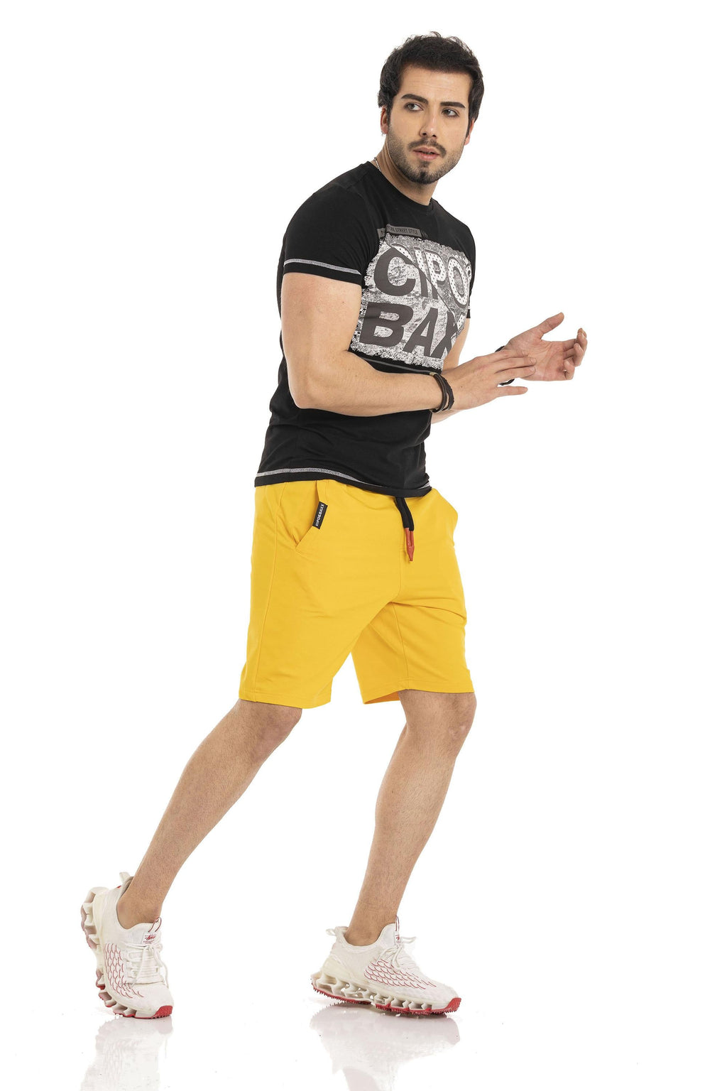 CK271 Basic Men's Shorts with Back Pocket Detail