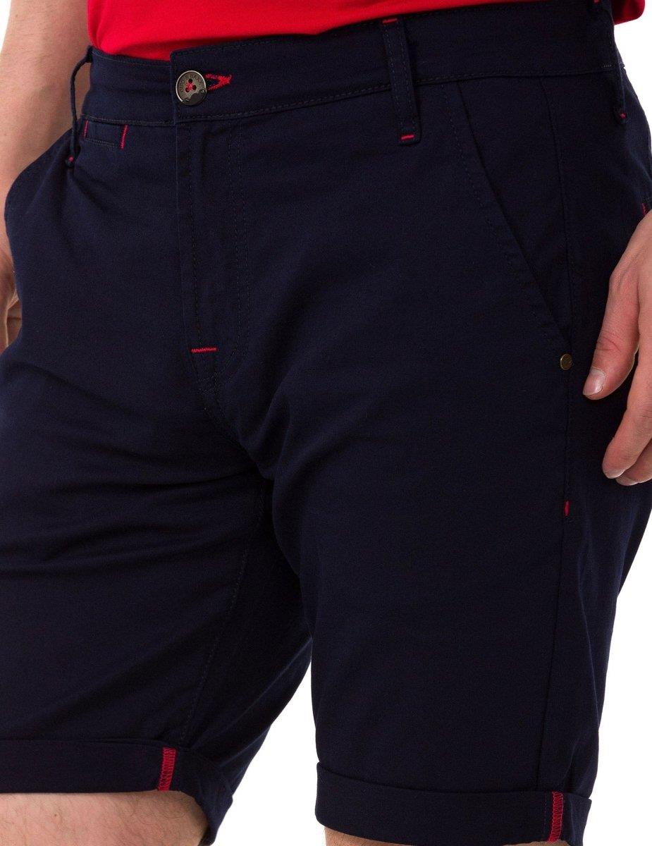 CK272 Men's Basic Linen Capri Shorts Relaxed Fit Summer Bermuda