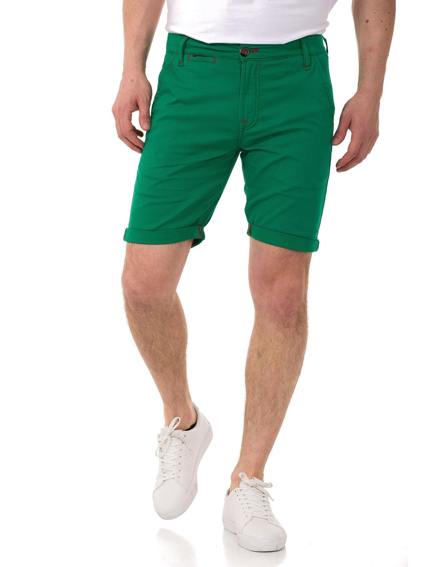 CK272 Men's Basic Linen Capri Shorts Relaxed Fit Summer Bermuda