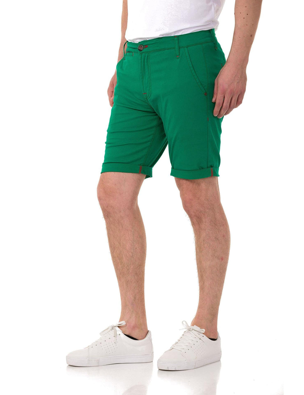 CK272 Men's Basic Linen Capri Shorts Relaxed Fit Summer Bermuda
