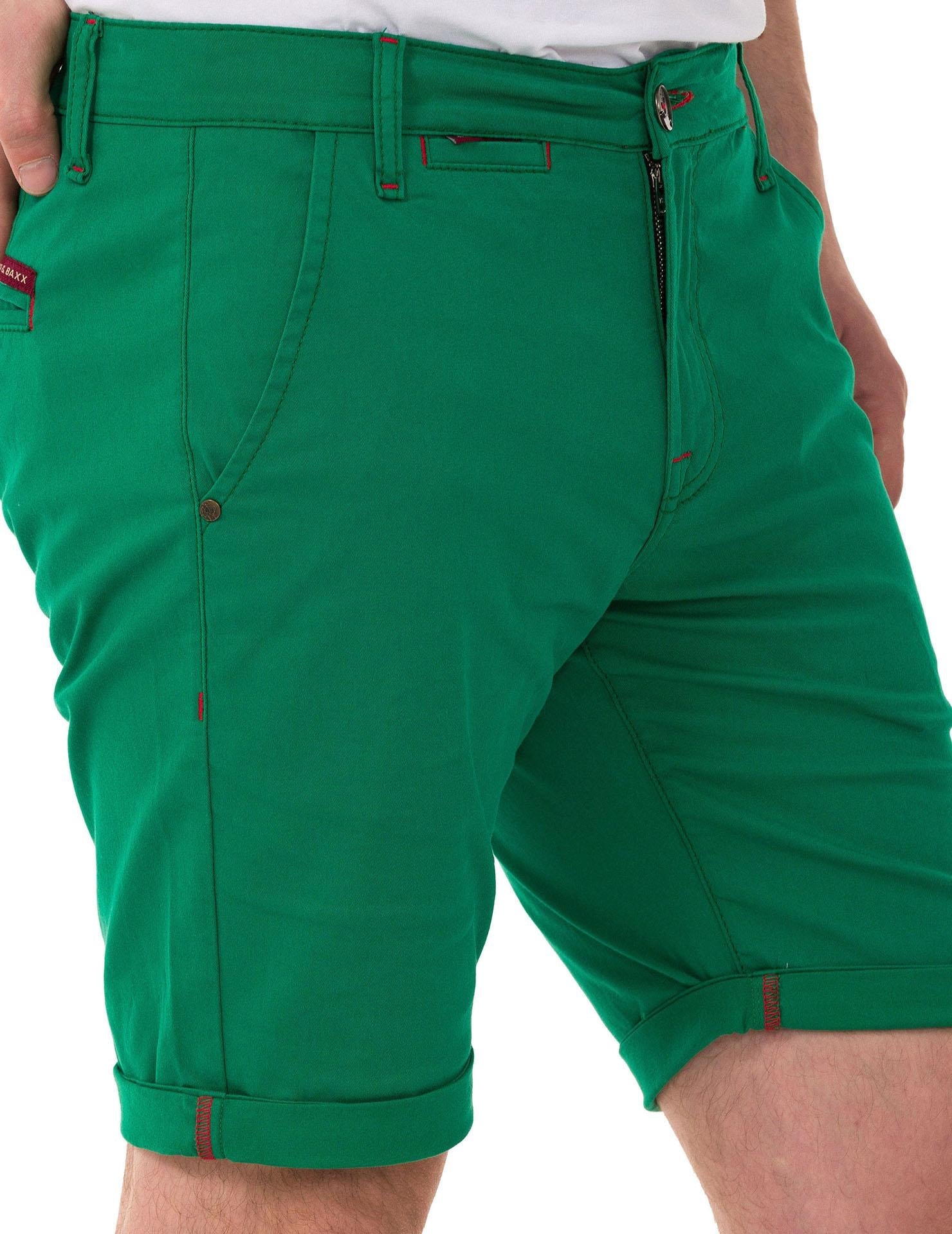 CK272 Men's Basic Linen Capri Shorts Relaxed Fit Summer Bermuda