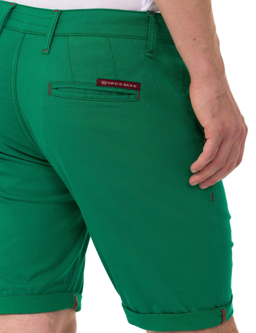 CK272 Men's Basic Linen Capri Shorts Relaxed Fit Summer Bermuda