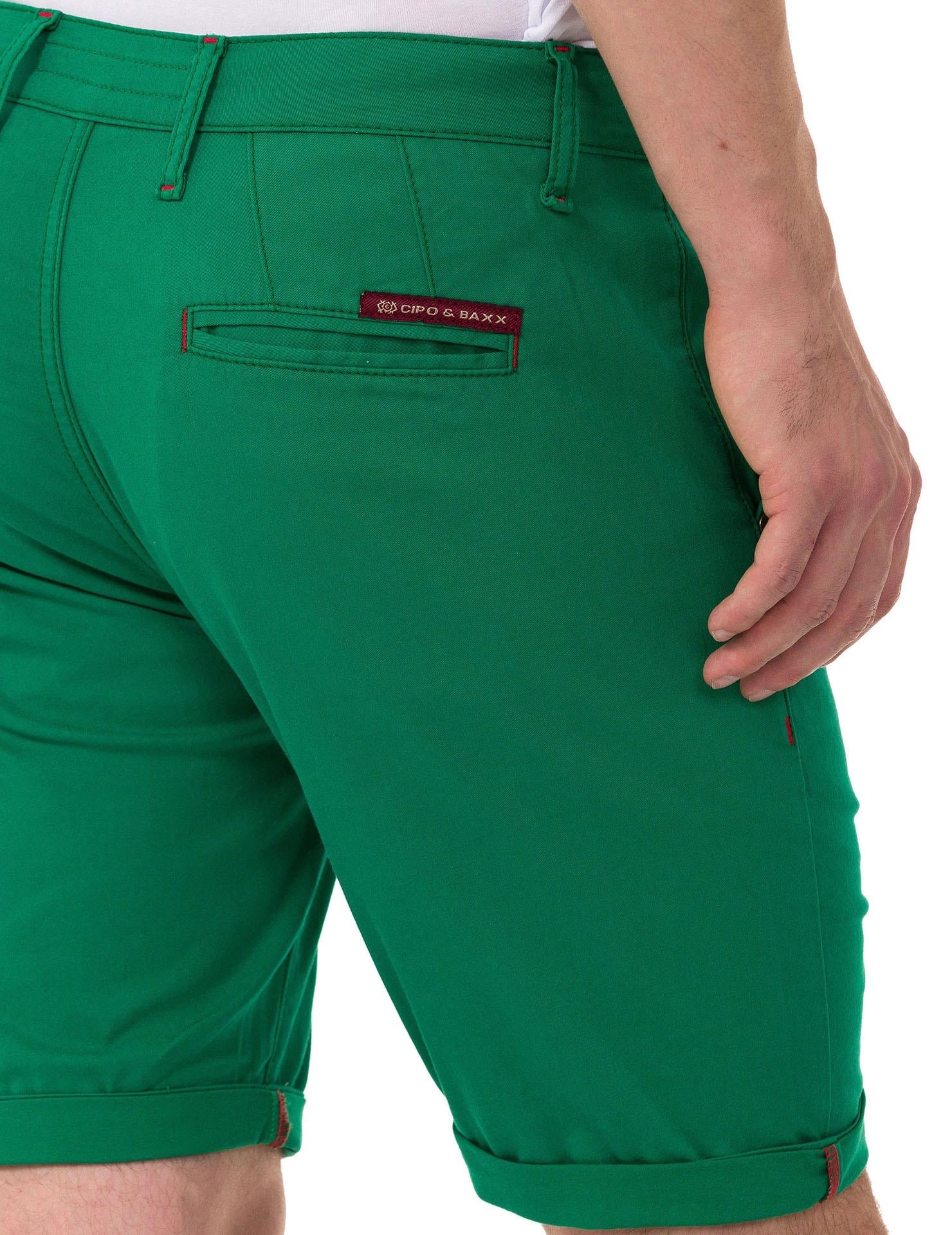 CK272 Men's Basic Linen Capri Shorts Relaxed Fit Summer Bermuda