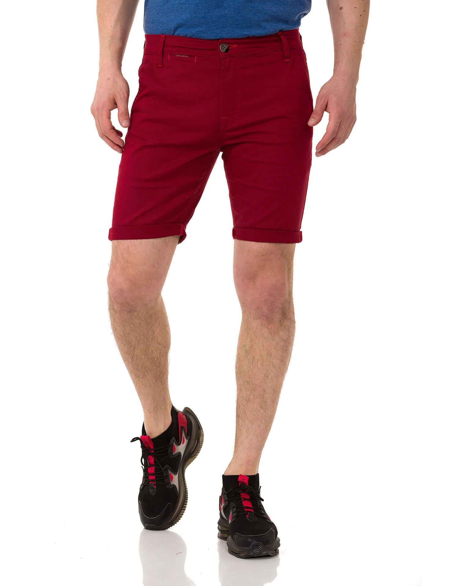 CK272 Men's Basic Linen Capri Shorts Relaxed Fit Summer Bermuda