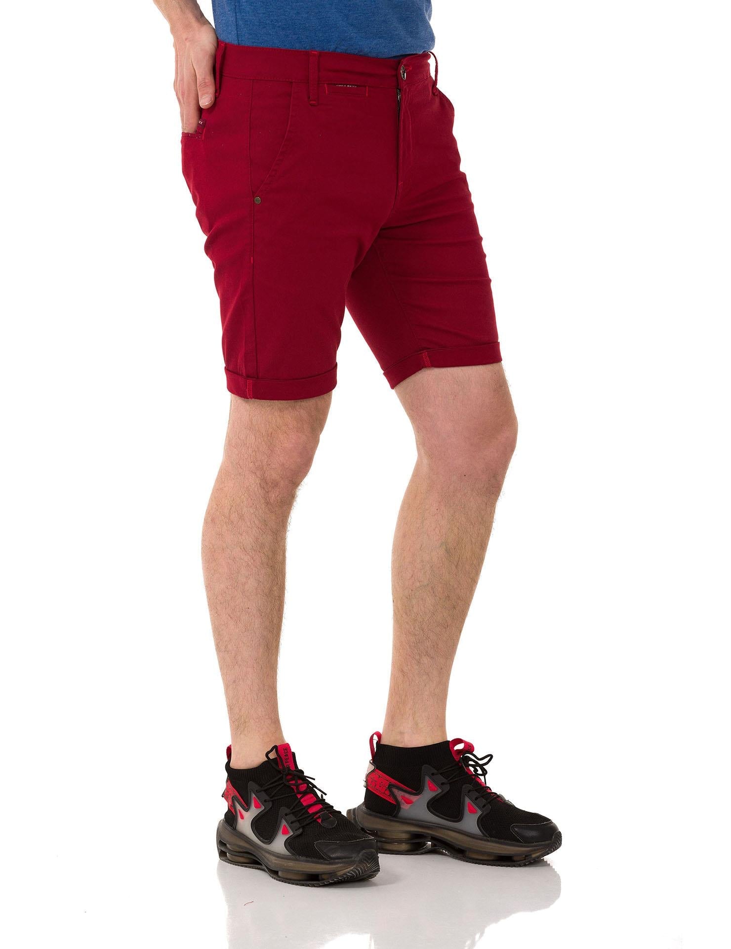 CK272 Men's Basic Linen Capri Shorts Relaxed Fit Summer Bermuda