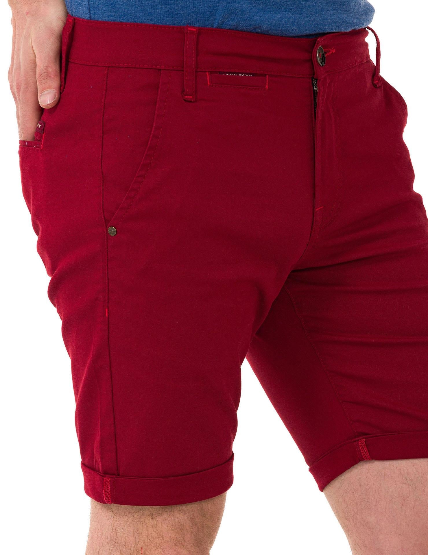 CK272 Men's Basic Linen Capri Shorts Relaxed Fit Summer Bermuda