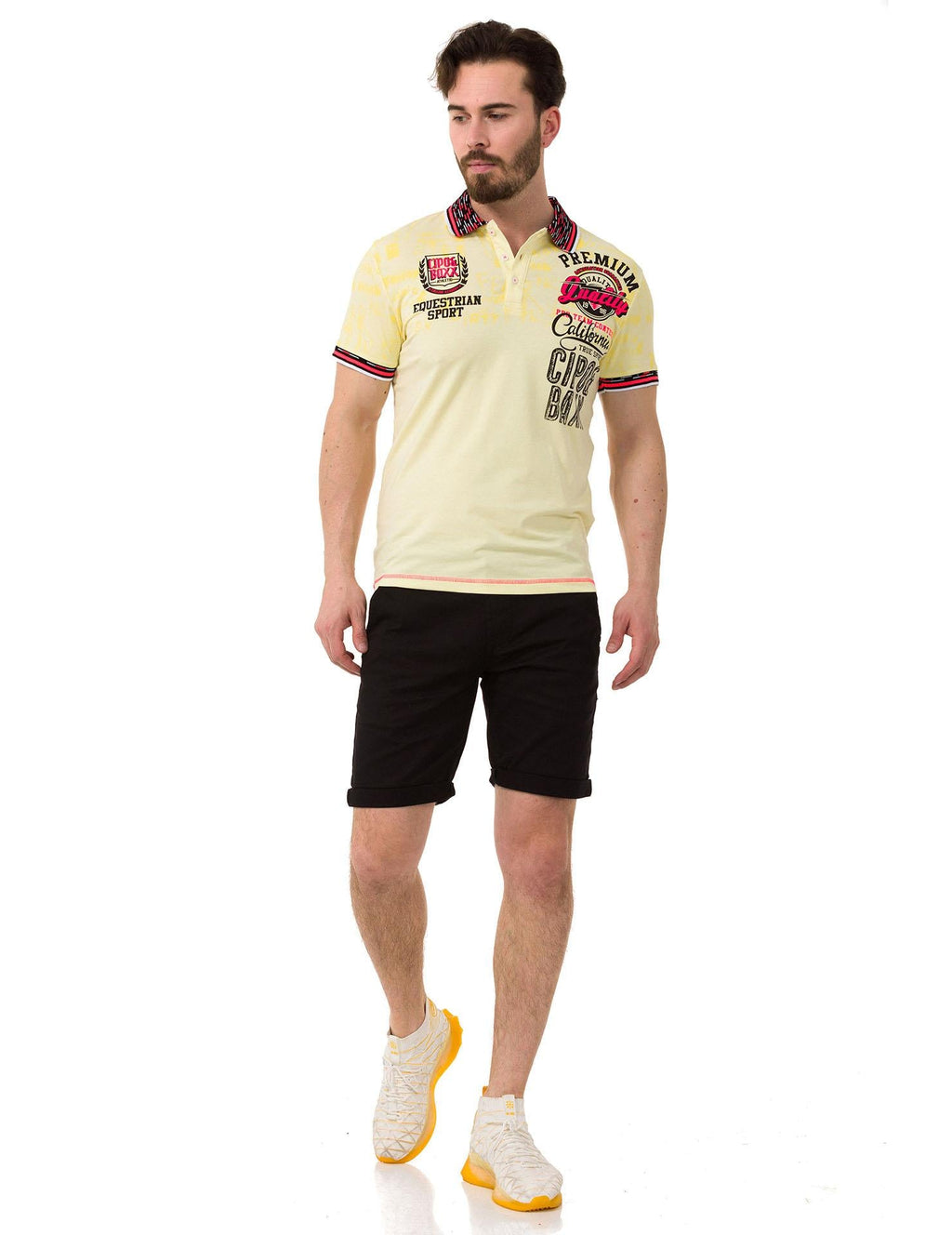 CK272 Men's Basic Linen Capri Shorts Relaxed Fit Summer Bermuda