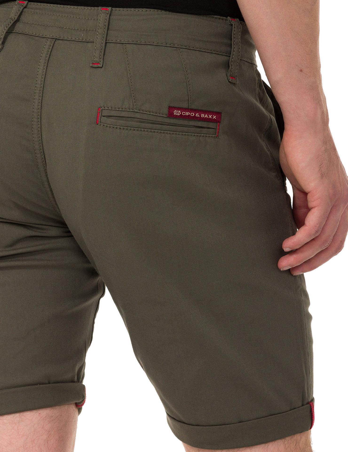 CK272 Men's Basic Linen Capri Shorts Relaxed Fit Summer Bermuda