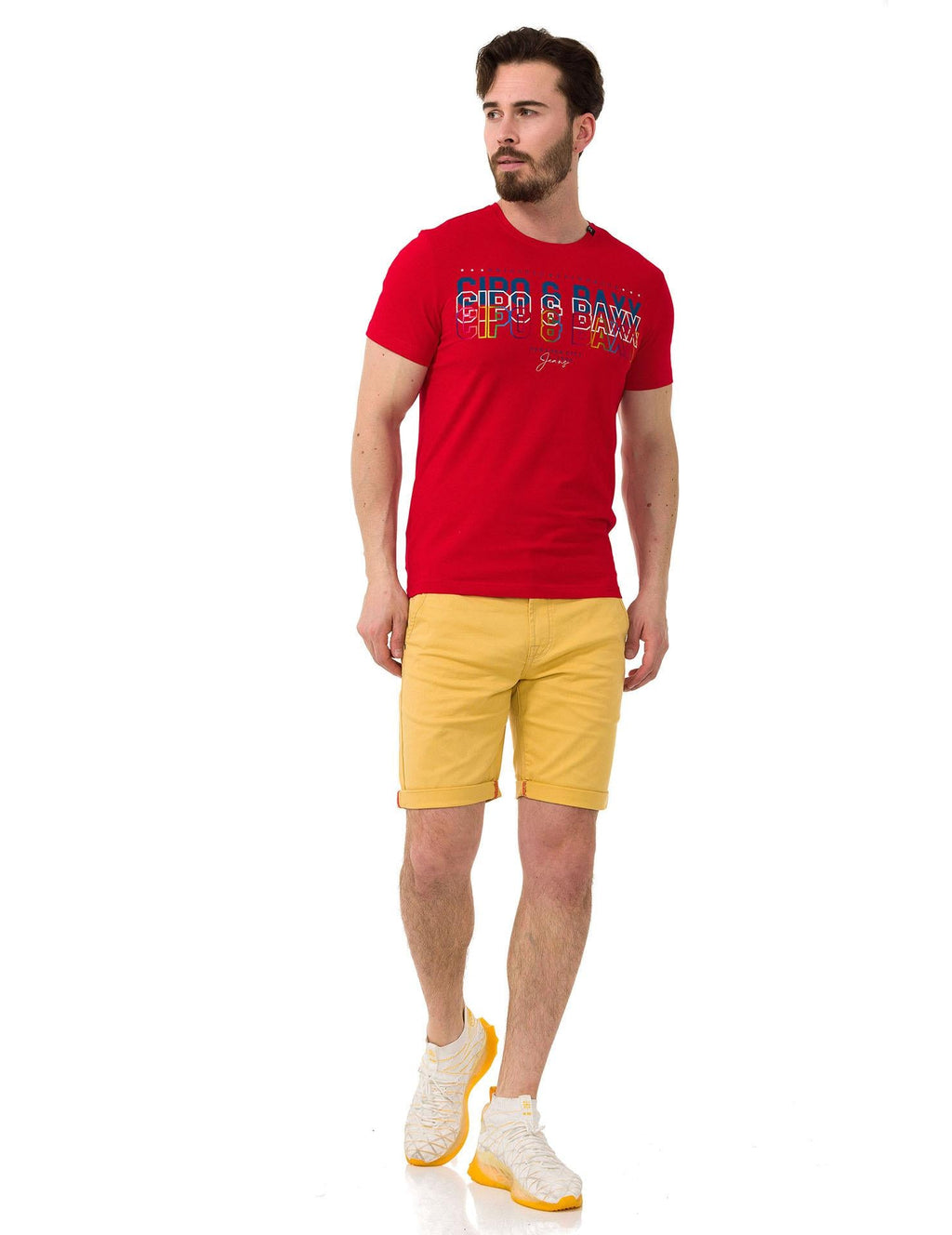 CK272 Men's Basic Linen Capri Shorts Relaxed Fit Summer Bermuda