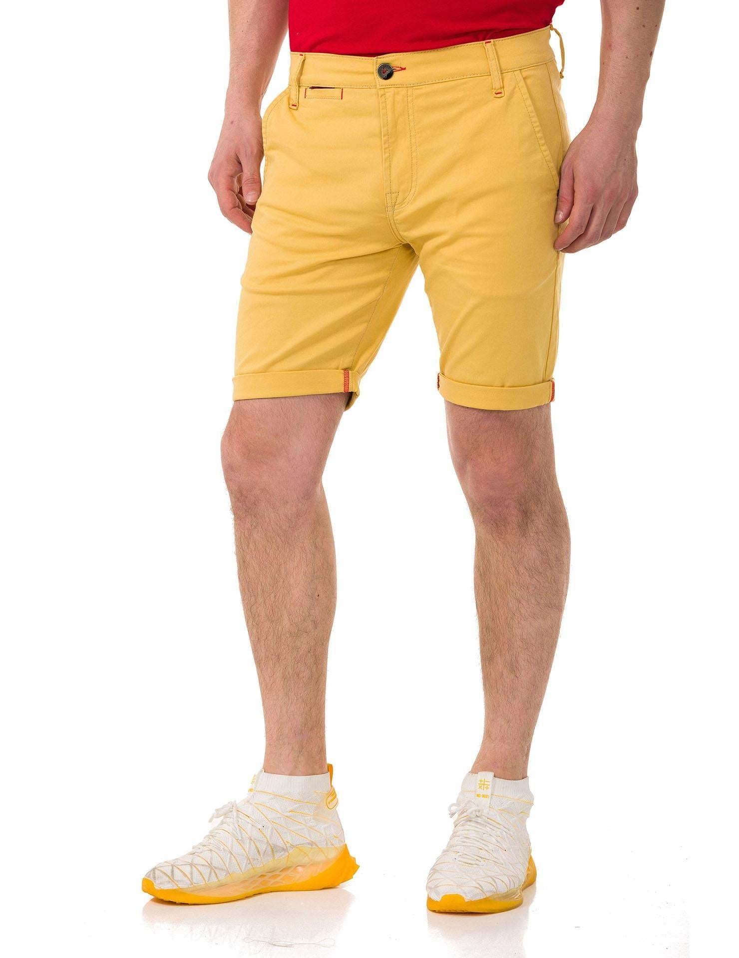 CK272 Men's Basic Linen Capri Shorts Relaxed Fit Summer Bermuda