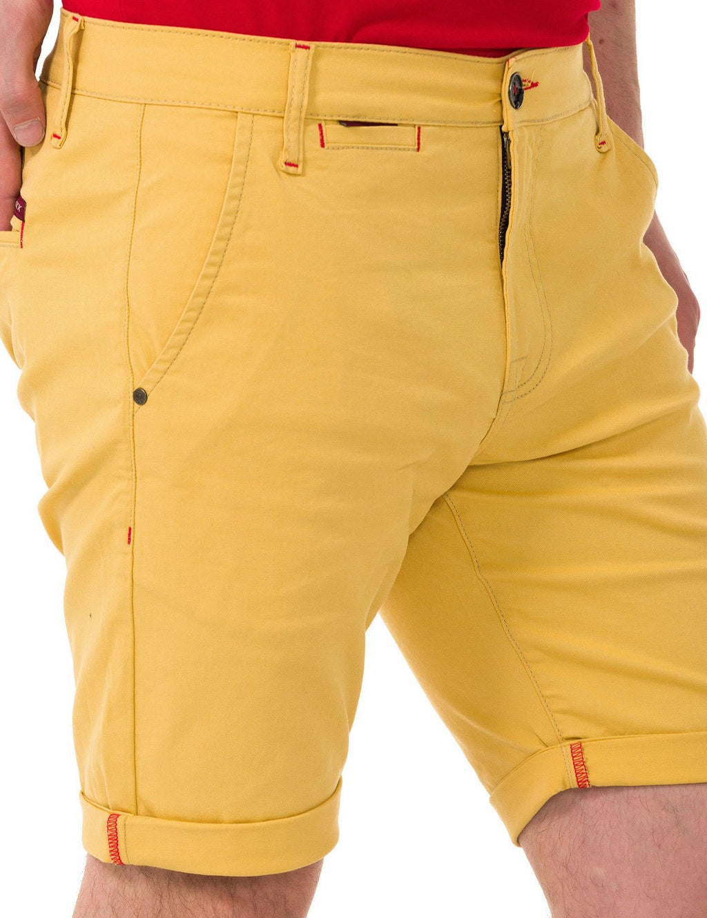 CK272 Men's Basic Linen Capri Shorts Relaxed Fit Summer Bermuda