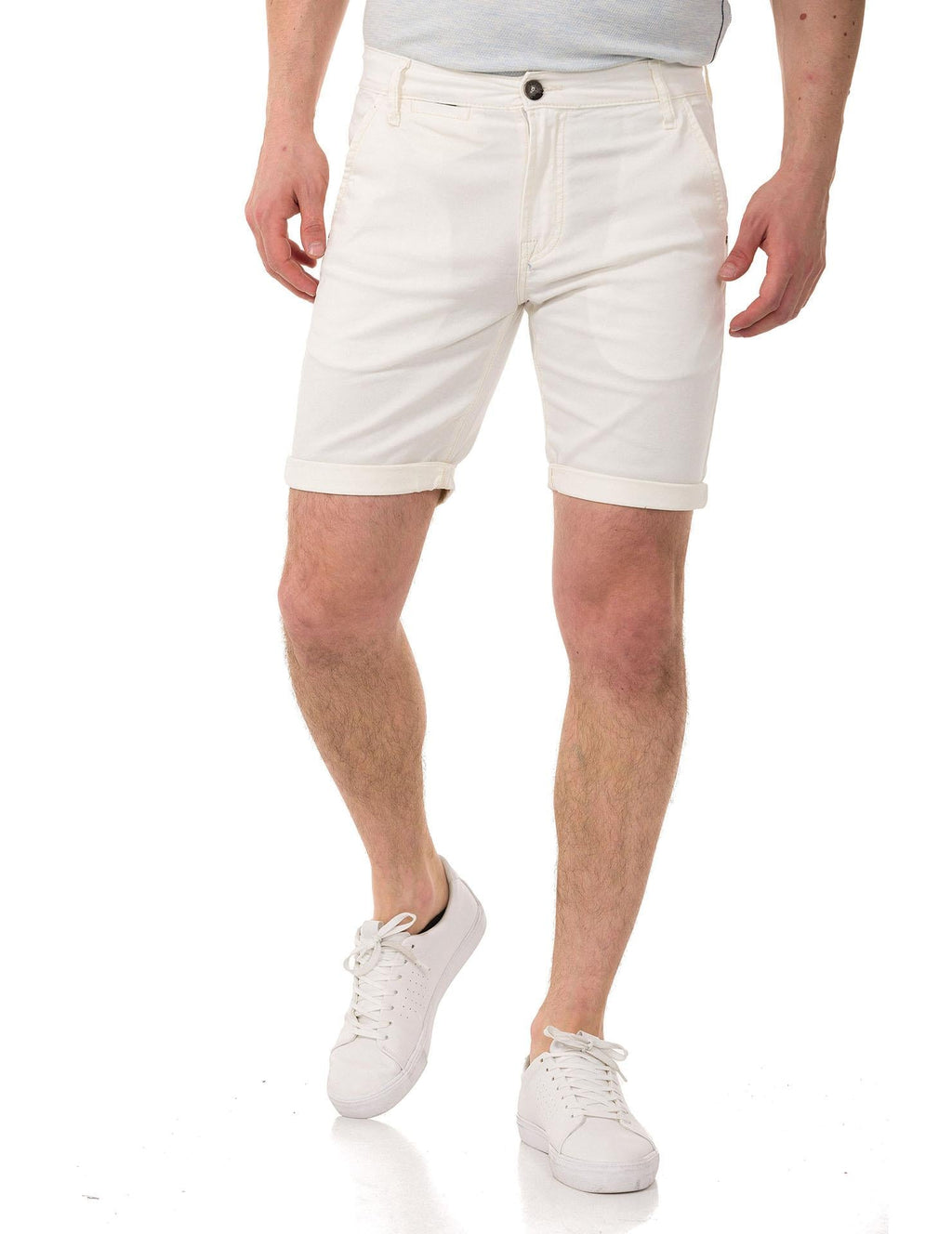 CK272 Men's Basic Linen Capri Shorts Relaxed Fit Summer Bermuda