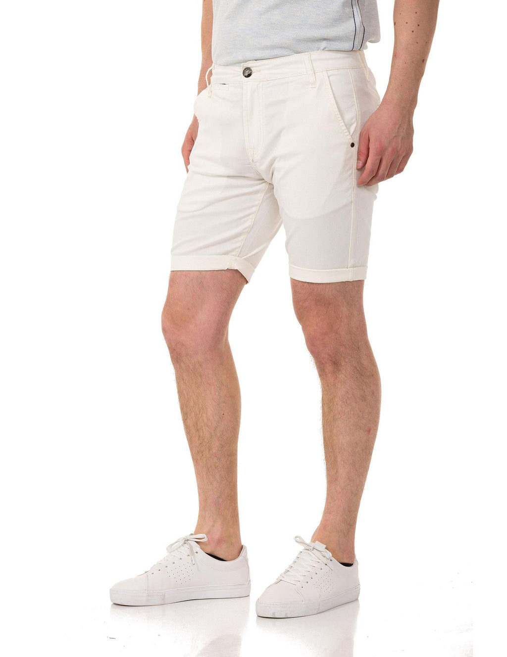 CK272 Men's Basic Linen Capri Shorts Relaxed Fit Summer Bermuda